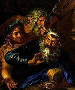 Girolamo Troppa Laomedon Refusing Payment to Poseidon and Apollo Spain oil painting artist